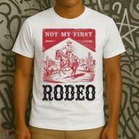 Not My First Rodeo, Vintage Bronc Riding Cowboy Rodeo T-Shirt thumb 3