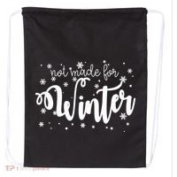 Not Made For Winter Snowflake Drawstring Bag thumb 0