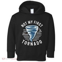 Not My First Tornado While Storm Twister Hurricane Weather Toddler Hoodie thumb 0