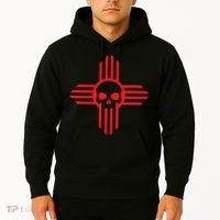 New Mexico Flag Zia Sun Skull State Pride Hoodie thumb 2