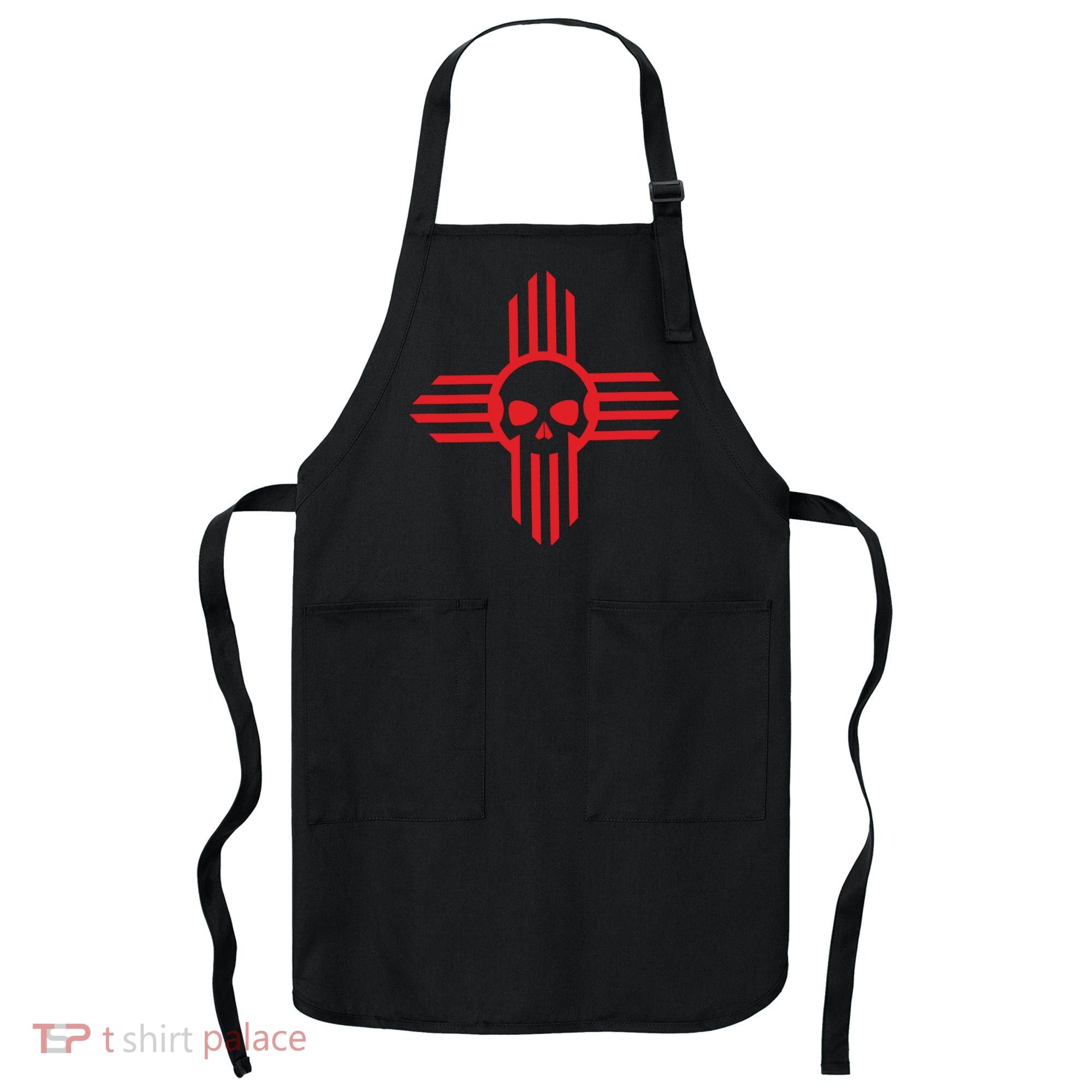 New Mexico Flag Zia Sun Skull State Pride Apron