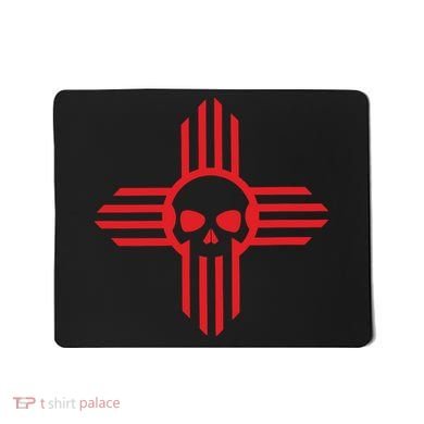 New Mexico Flag Zia Sun Skull State Pride Mousepad