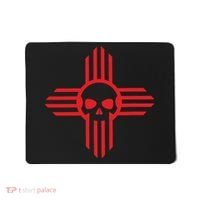 New Mexico Flag Zia Sun Skull State Pride Mousepad thumb 0