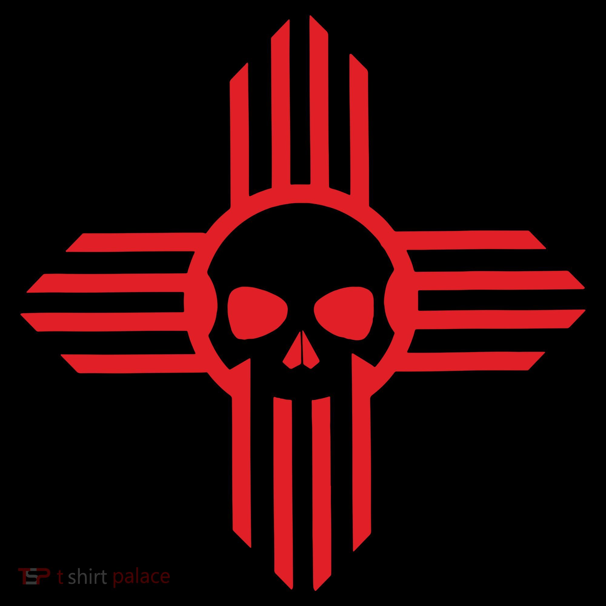 New Mexico Flag Zia Sun Skull State Pride Mousepad