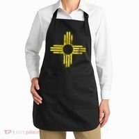 New Mexico Flag Distressed Yellow Zia Sun Alone Apron thumb 2