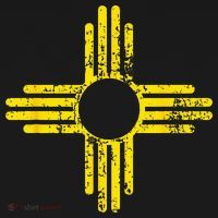 New Mexico Flag Distressed Yellow Zia Sun Alone Apron thumb 3