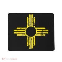 New Mexico Flag Distressed Yellow Zia Sun Alone Mousepad thumb 0