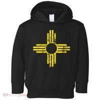 New Mexico Flag Distressed Yellow Zia Sun Alone Toddler Hoodie thumb 0