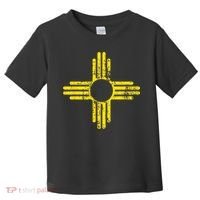 New Mexico Flag Distressed Yellow Zia Sun Alone Toddler T-Shirt thumb 0
