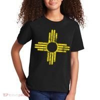 New Mexico Flag Distressed Yellow Zia Sun Alone Kids T-Shirt thumb 2