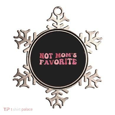 Not Mom's Favorite Funny Daughter Son Groovy Favorite Child Ornament