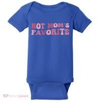 Not Mom's Favorite Funny Daughter Son Groovy Favorite Child Baby Bodysuit thumb 0