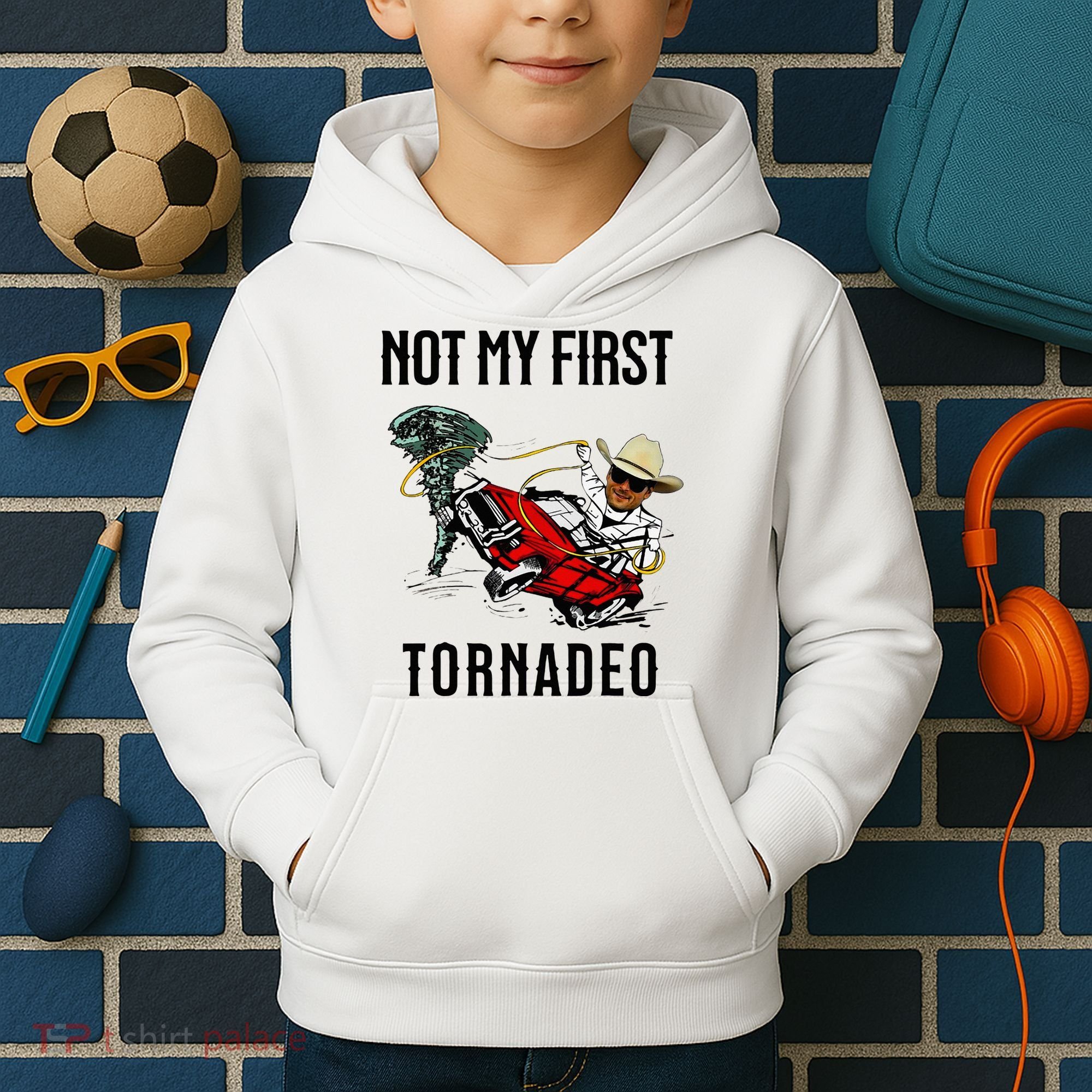Not My First Tornadeo Not My First Tornado Kids Hoodie