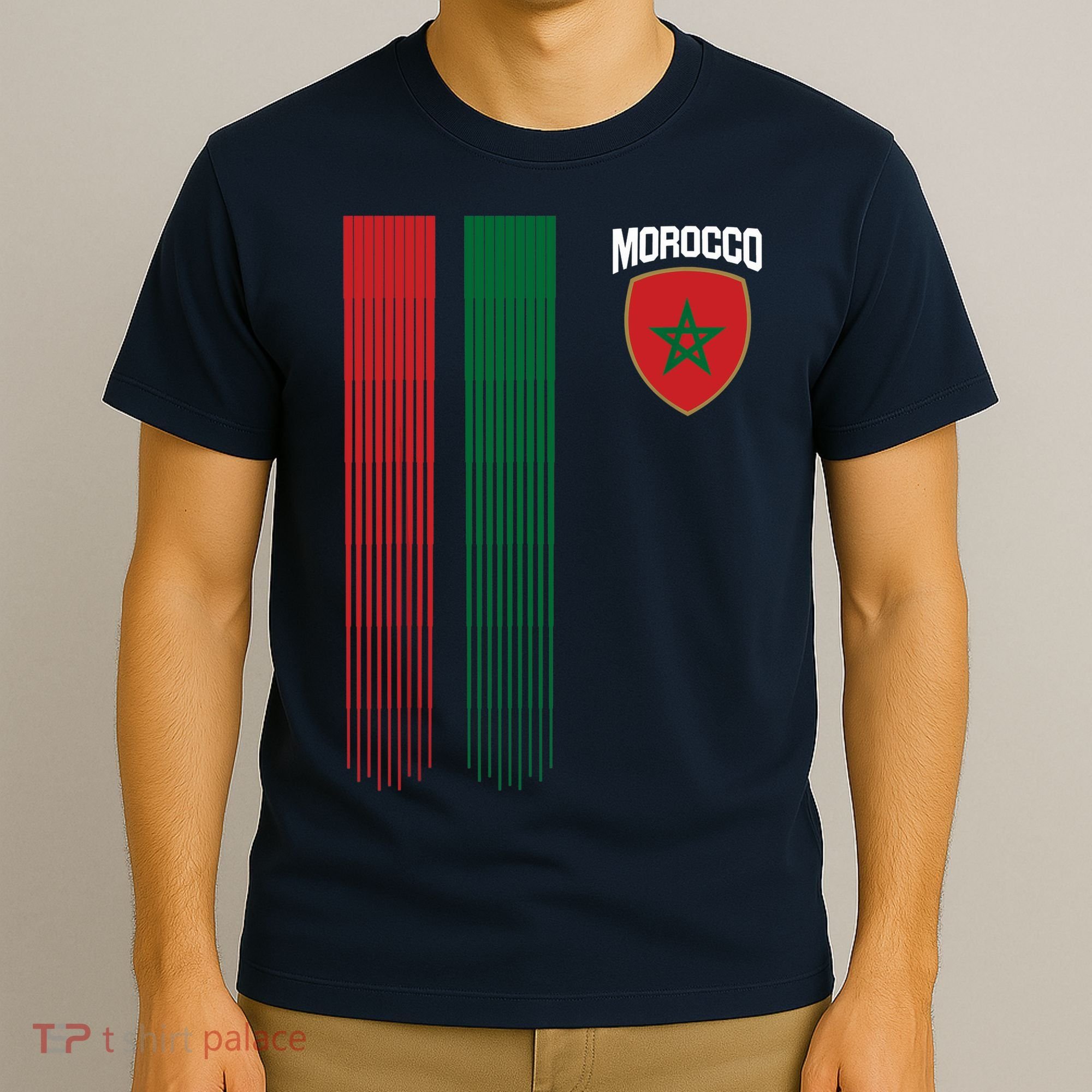 National Morocco Flag Moroccan Football Fan Soccer Team T-Shirt