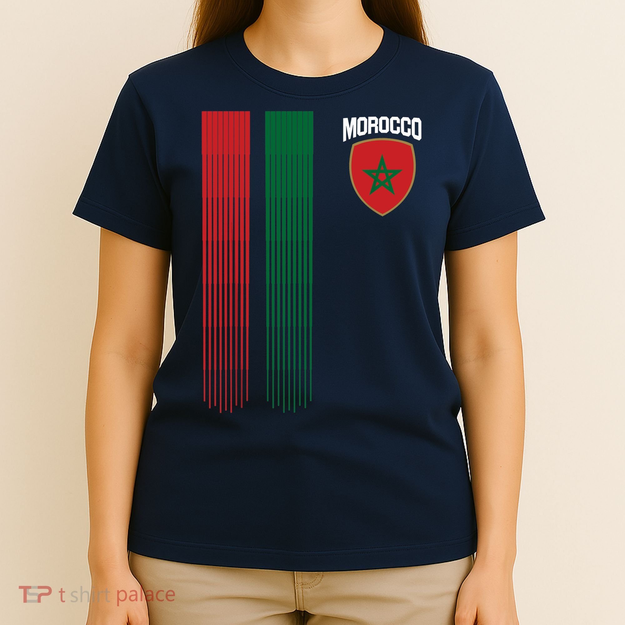 National Morocco Flag Moroccan Football Fan Soccer Team T-Shirt