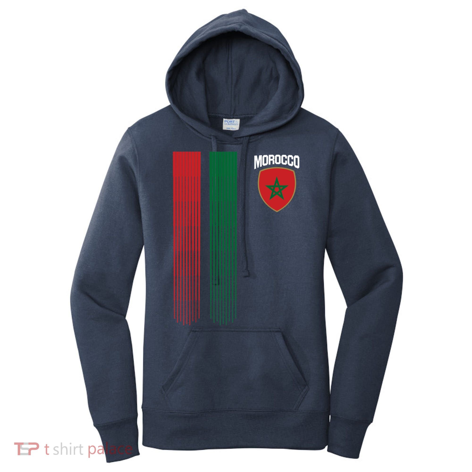 National Morocco Flag Moroccan Football Fan Soccer Team Women's Hoodie