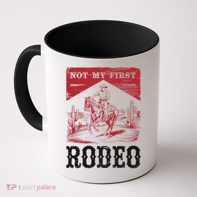 Not My First Rodeo Vintage Bronc Riding Cowboy Rodeo Gift Coffee Mug
