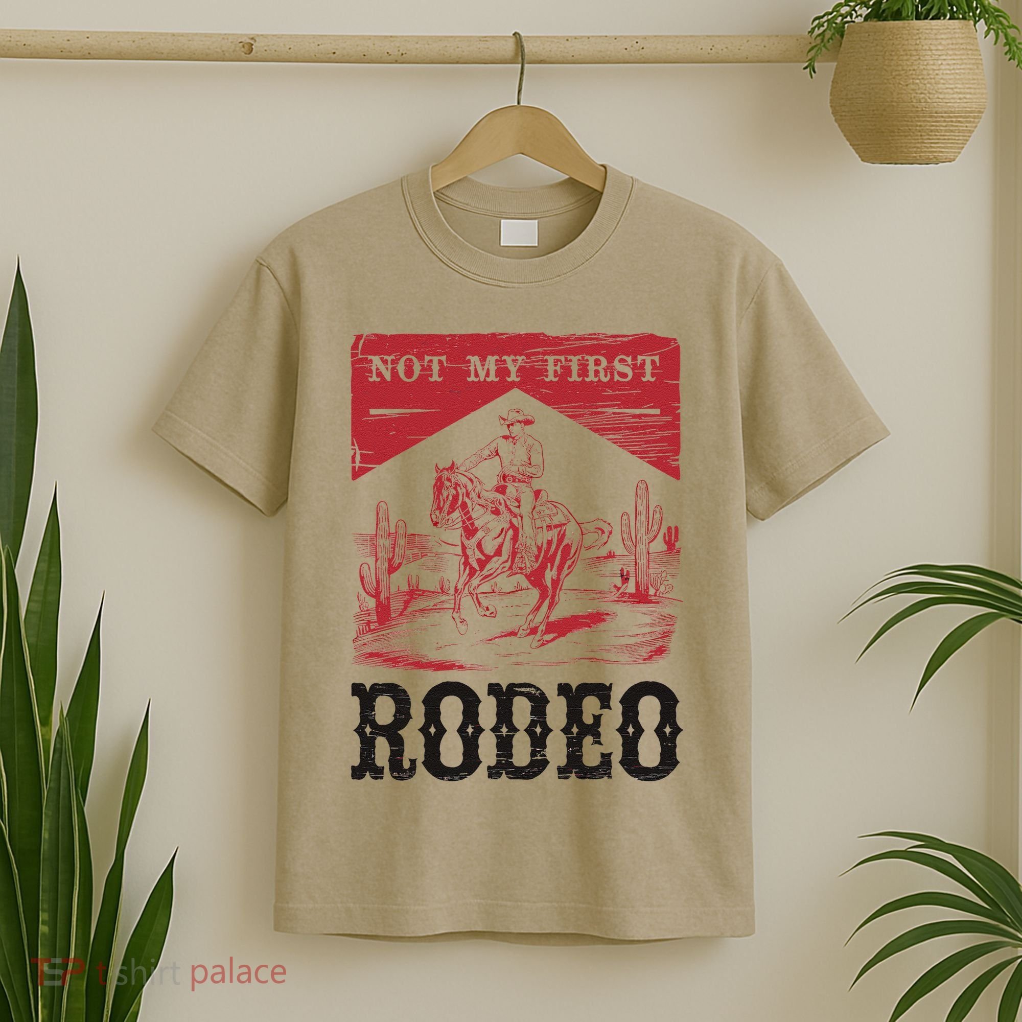 Not My First Rodeo Vintage Bronc Riding Cowboy Rodeo Gift T-Shirt
