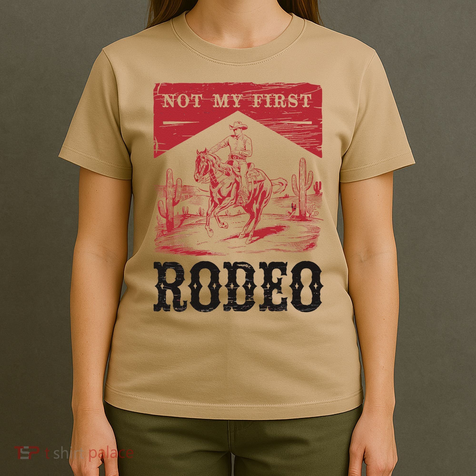 Not My First Rodeo Vintage Bronc Riding Cowboy Rodeo Gift T-Shirt