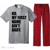 No My First Name Aint Baby Funny Pajama Set thumb 0