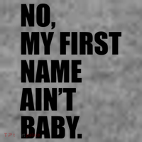 No My First Name Aint Baby Funny Tank Top thumb 6