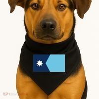 New Minnesota Flag USA-Made Doggie Bandana thumb 1