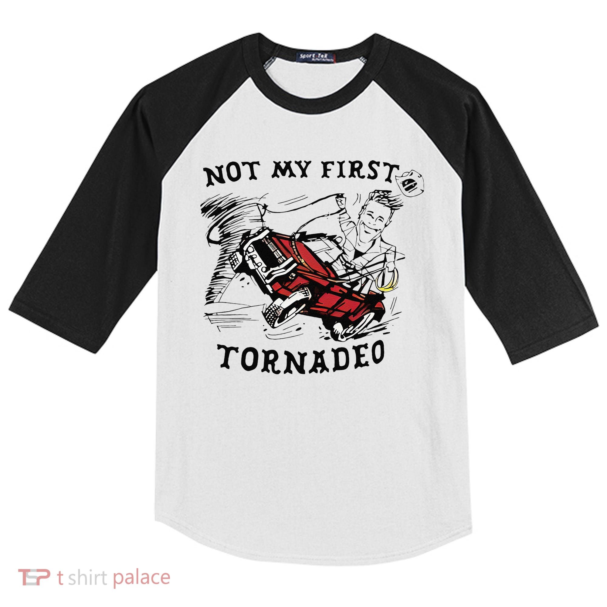 Not My First Tornado Kids Colorblock Raglan Jersey