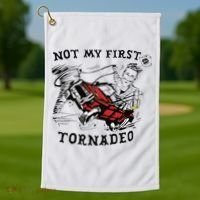 Not My First Tornado Golf Towel thumb 1