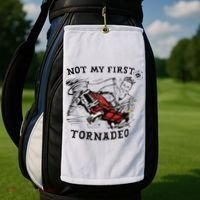 Not My First Tornado Golf Towel thumb 2