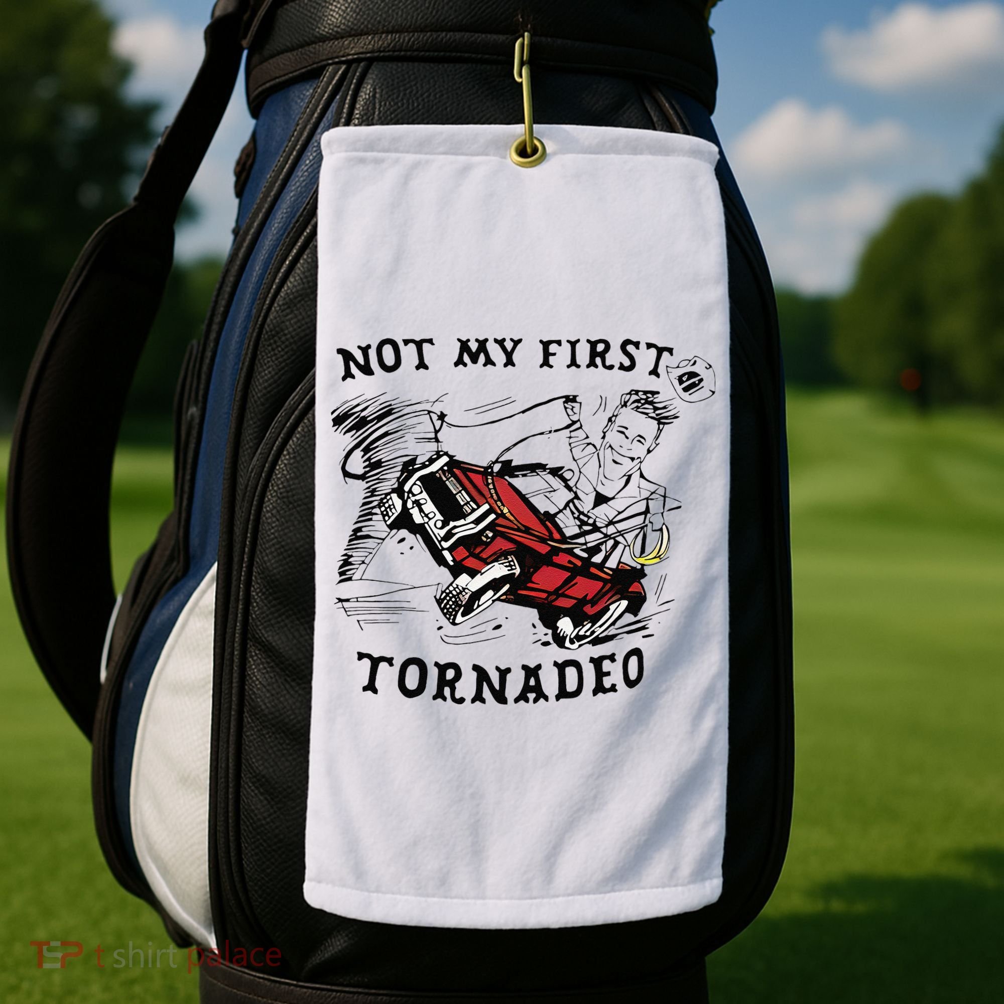 Not My First Tornado Golf Towel