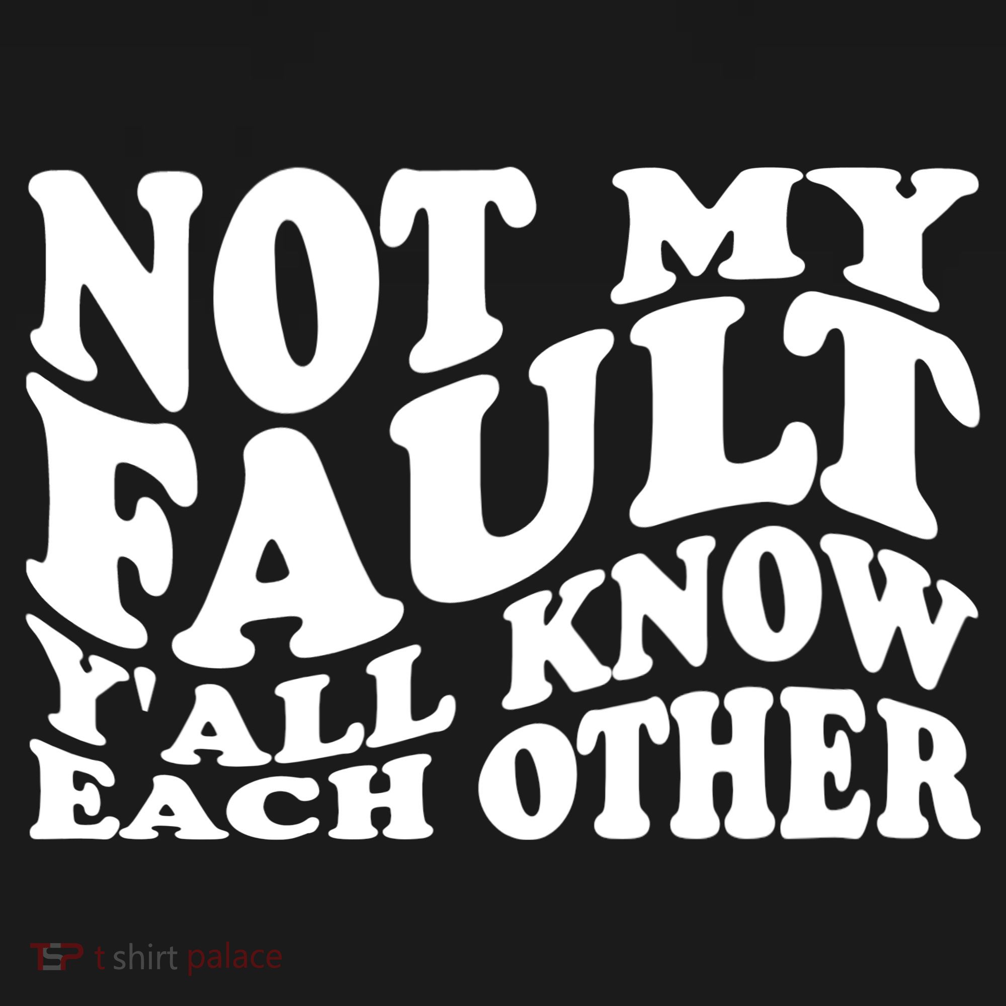 Not My Fault YAll Know Each Other Funny Quotes Hoodie