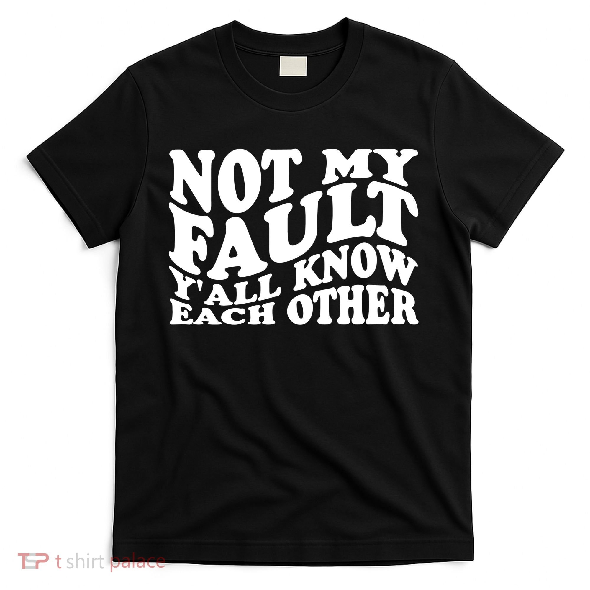 Not My Fault YAll Know Each Other Funny Quotes T-Shirt