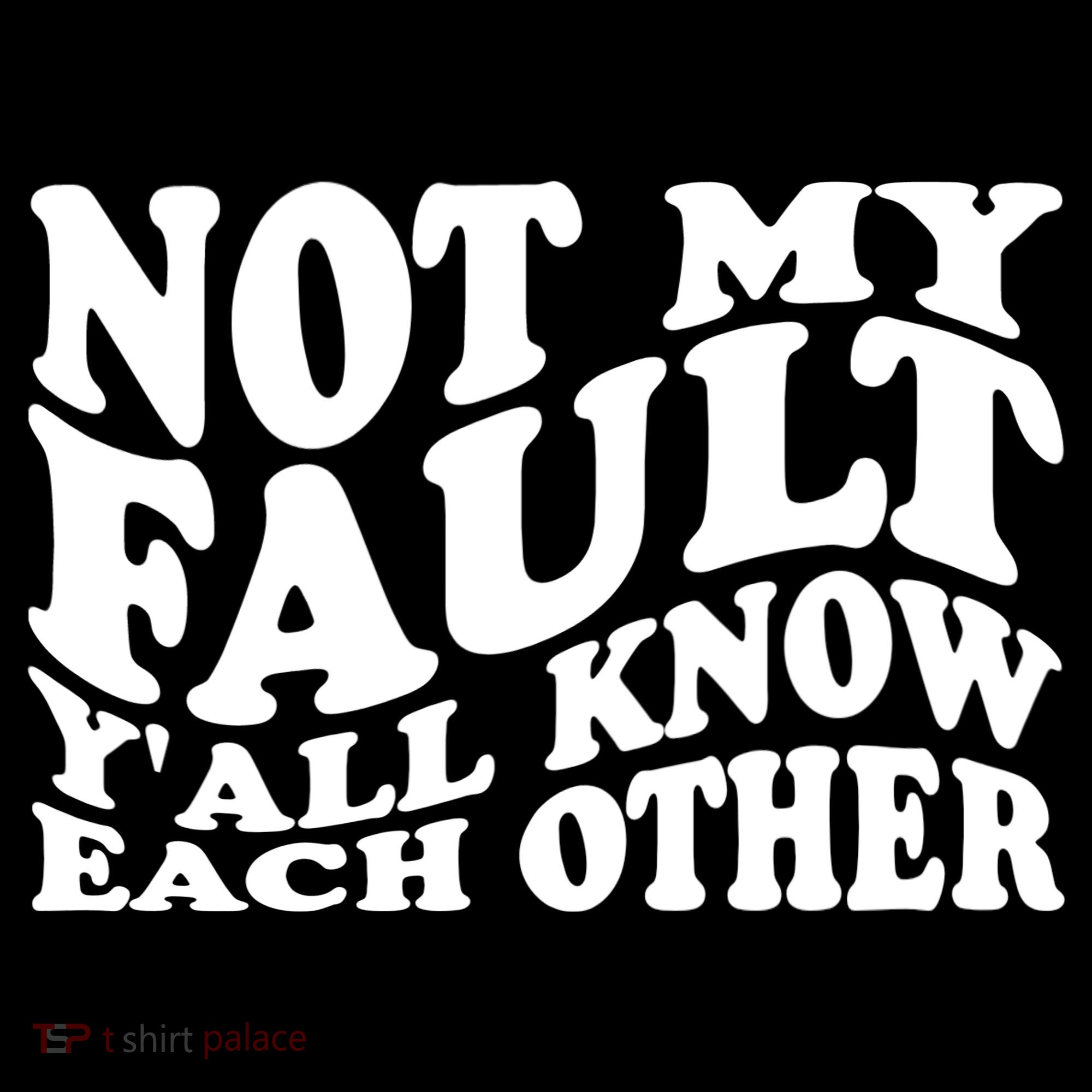Not My Fault YAll Know Each Other Funny Quotes Women's Hoodie