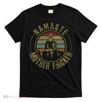 Namaste Mother Fcker Vintage Buddha Funny Yoga Gift T-Shirt thumb 0