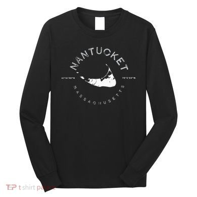Nantucket Massachusetts Graphic Long Sleeve Shirt