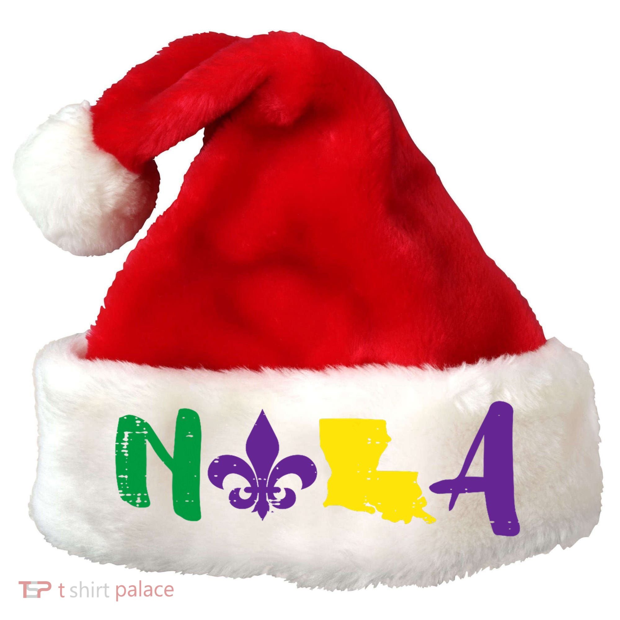 Nola Mardi Gras Jester New Orleans Louisiana Carnival Gift Santa Hat