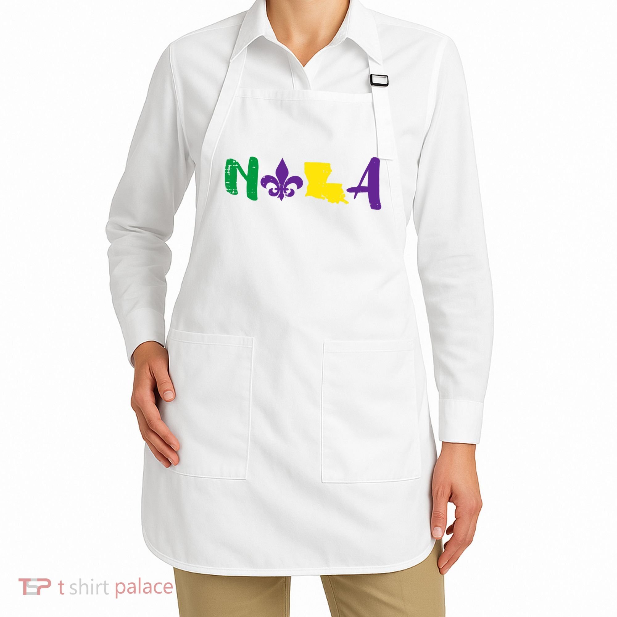 Nola Mardi Gras Jester New Orleans Louisiana Carnival Gift Apron