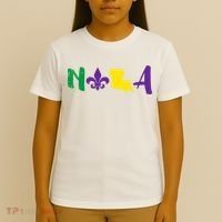 Nola Mardi Gras Jester New Orleans Louisiana Carnival Gift T-Shirt thumb 4