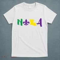 Nola Mardi Gras Jester New Orleans Louisiana Carnival Gift T-Shirt thumb 5