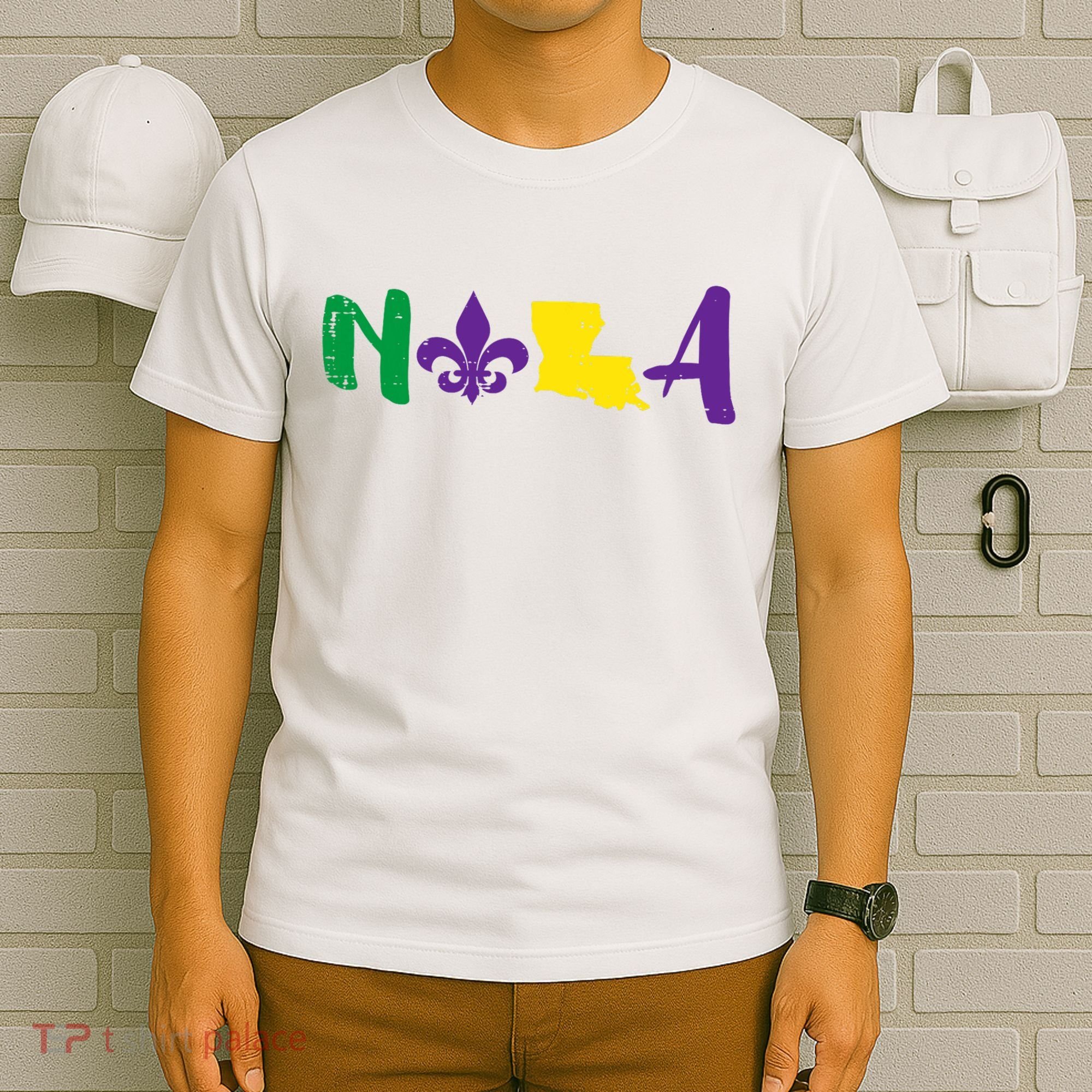 Nola Mardi Gras Jester New Orleans Louisiana Carnival Gift T-Shirt