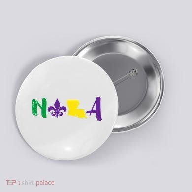 Nola Mardi Gras Jester New Orleans Louisiana Carnival Gift Button