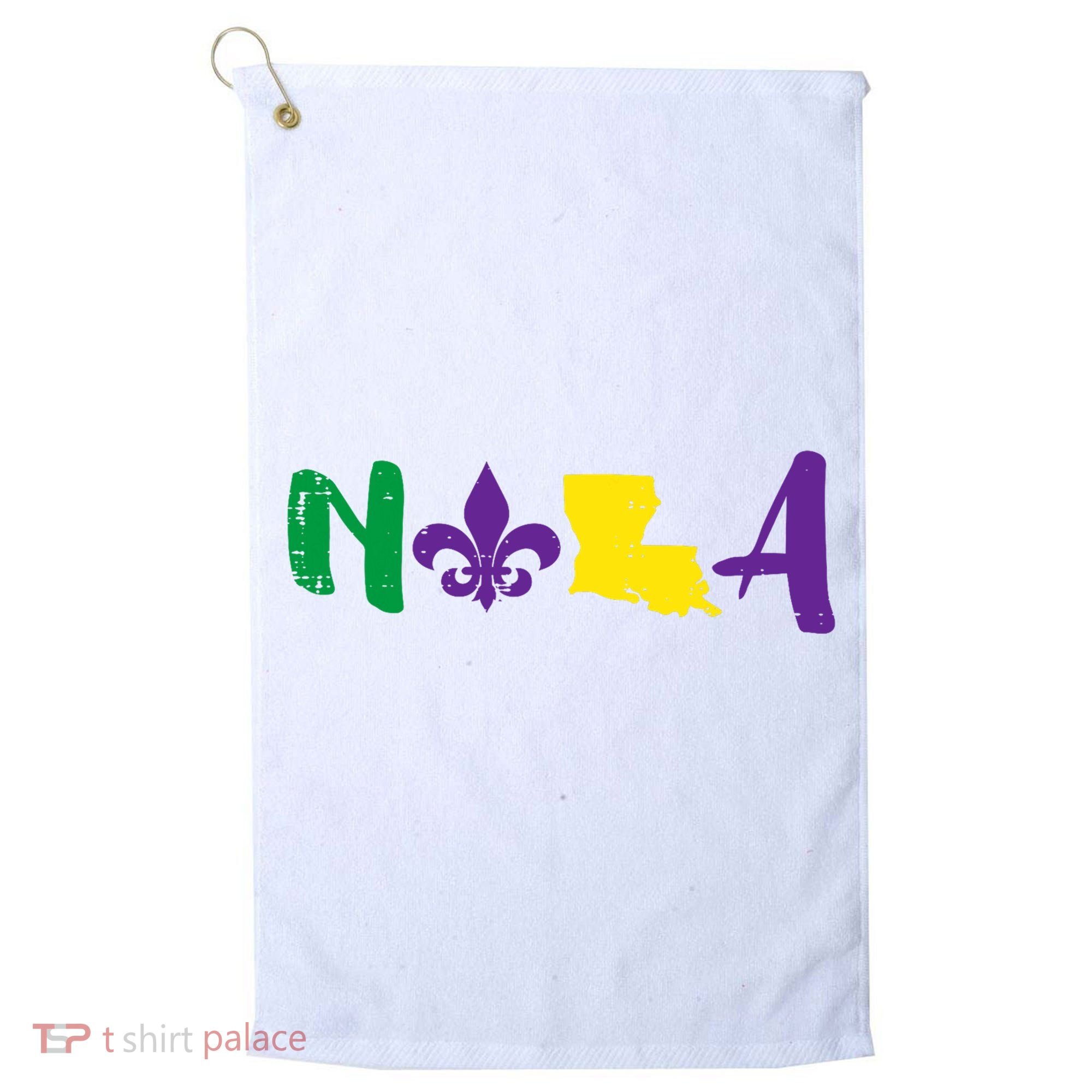 Nola Mardi Gras Jester New Orleans Louisiana Carnival Gift Golf Towel