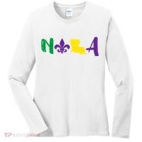 Nola Mardi Gras Jester New Orleans Louisiana Carnival Gift Women's Long Sleeve Shirt thumb 0