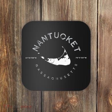 Nantucket Massachusetts Graphic Coaster