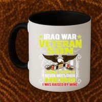 Never Meet Hero I Was Raised By Mine Proud Iraq Veteran Son Meaningful Gift Coffee Mug thumb 2