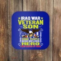 Never Meet Hero I Was Raised By Mine Proud Iraq Veteran Son Meaningful Gift Coaster thumb 0