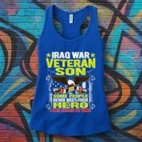 Never Meet Hero I Was Raised By Mine Proud Iraq Veteran Son Meaningful Gift Women's Tank Top thumb 3