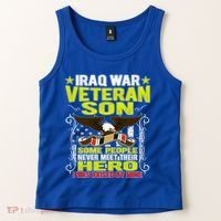 Never Meet Hero I Was Raised By Mine Proud Iraq Veteran Son Meaningful Gift Tank Top thumb 2