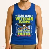 Never Meet Hero I Was Raised By Mine Proud Iraq Veteran Son Meaningful Gift Tank Top thumb 3
