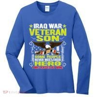Never Meet Hero I Was Raised By Mine Proud Iraq Veteran Son Meaningful Gift Women's Long Sleeve Shirt thumb 0